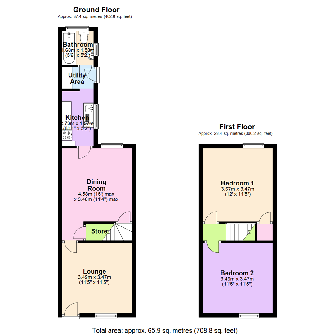 Floorplan for Allington Avenue, Lenton, Nottingham