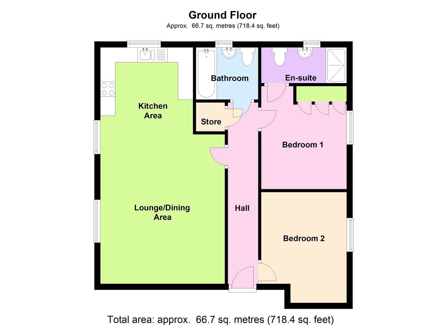 Floorplan for Rowley Court, Rowley Drive, Sherwood, Nottingham