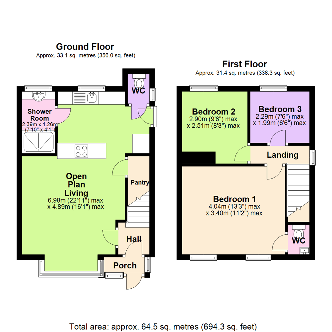 Floorplan for Hallam Road, Mapperley, Nottingham