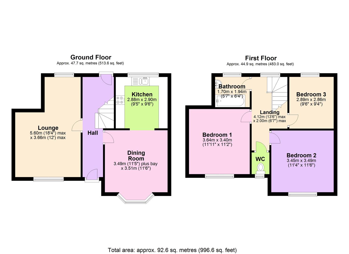 Floorplan for Morley Road, Mapperley, Nottingham