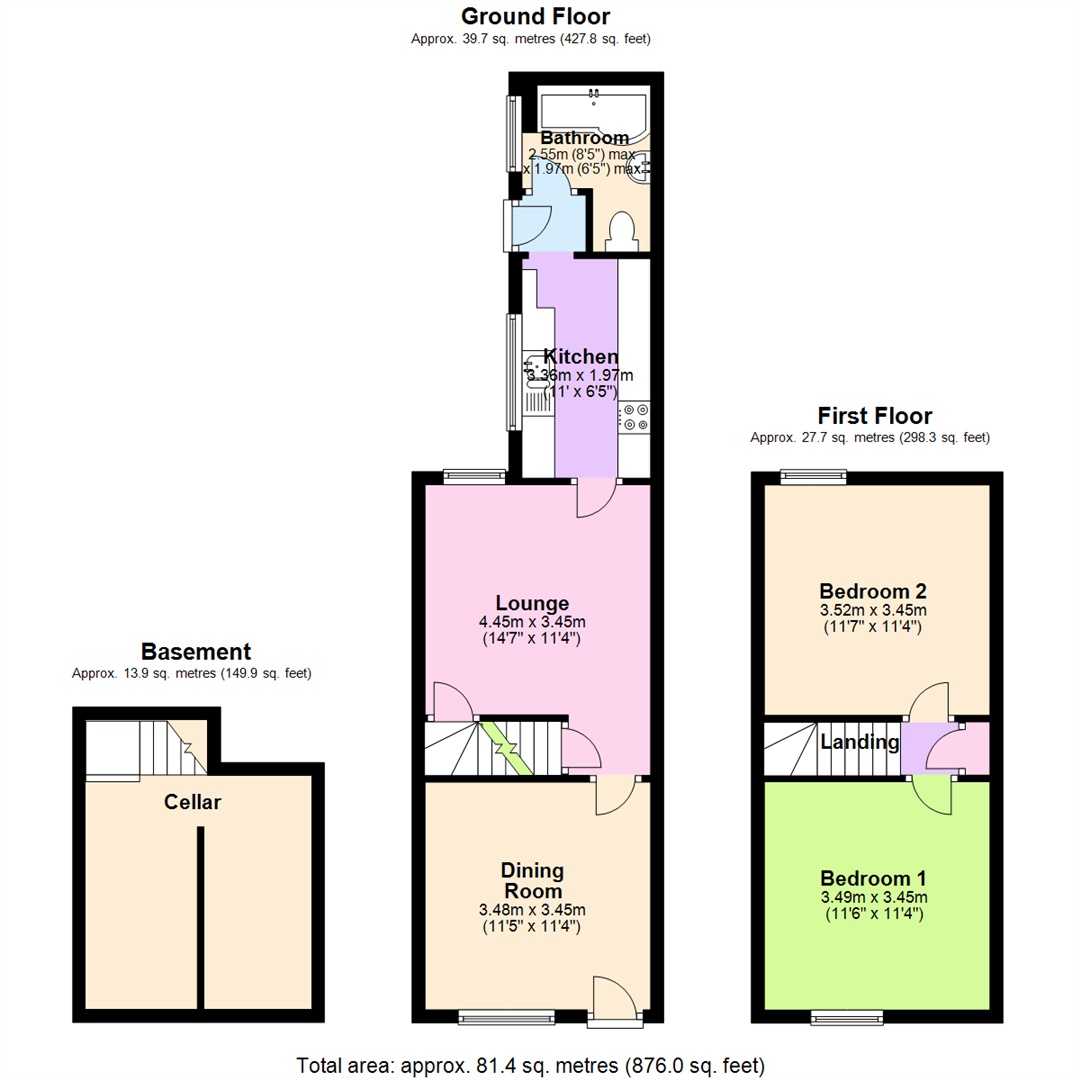 Floorplan for Lyndhurst Road, Sneinton, Nottingham