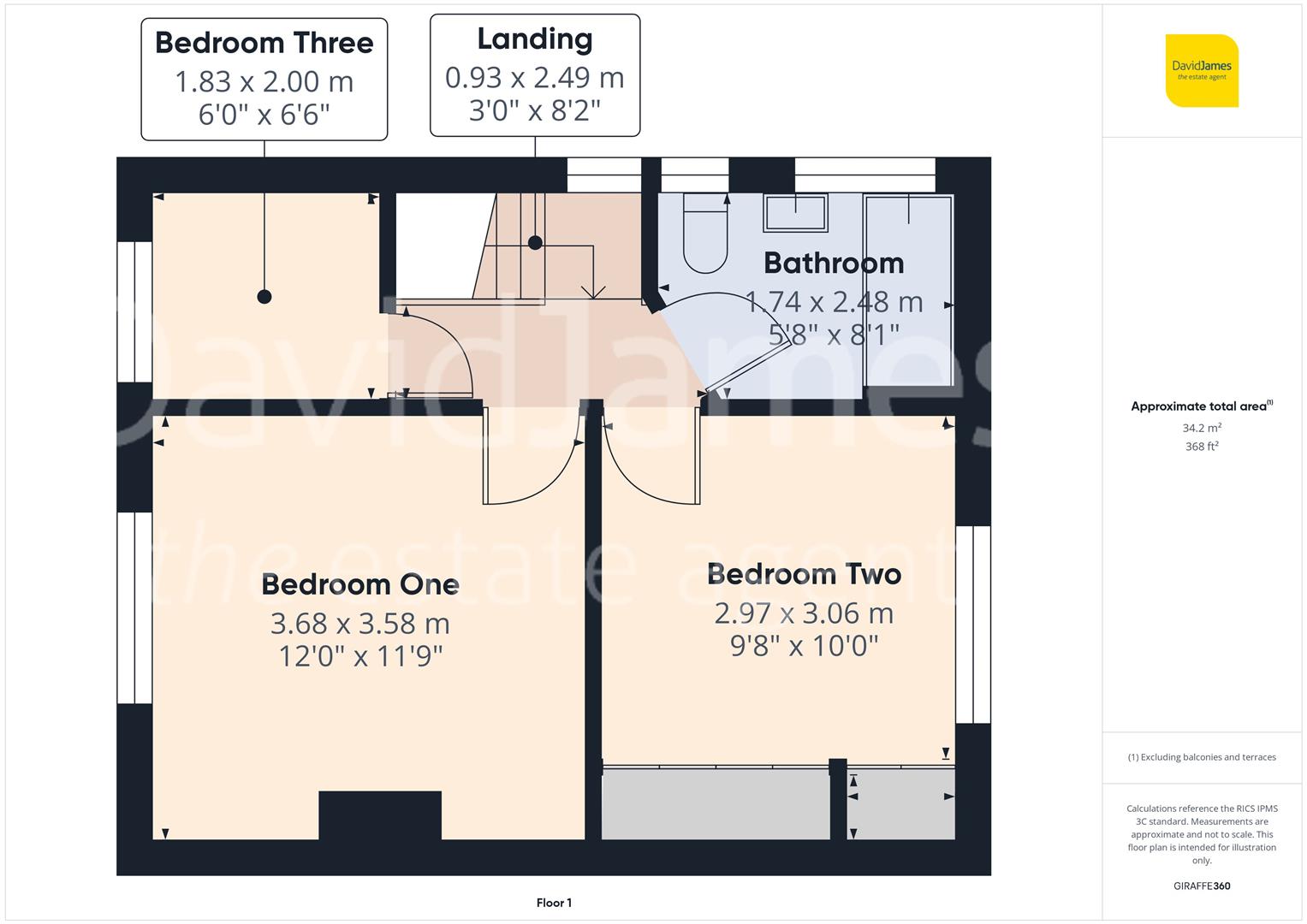 Floorplan for Fairbank Crescent, Sherwood, Nottingham