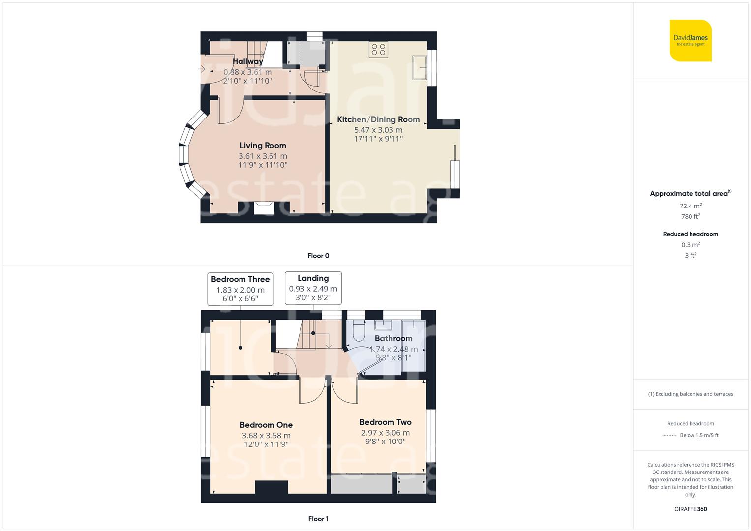 Floorplan for Fairbank Crescent, Sherwood, Nottingham