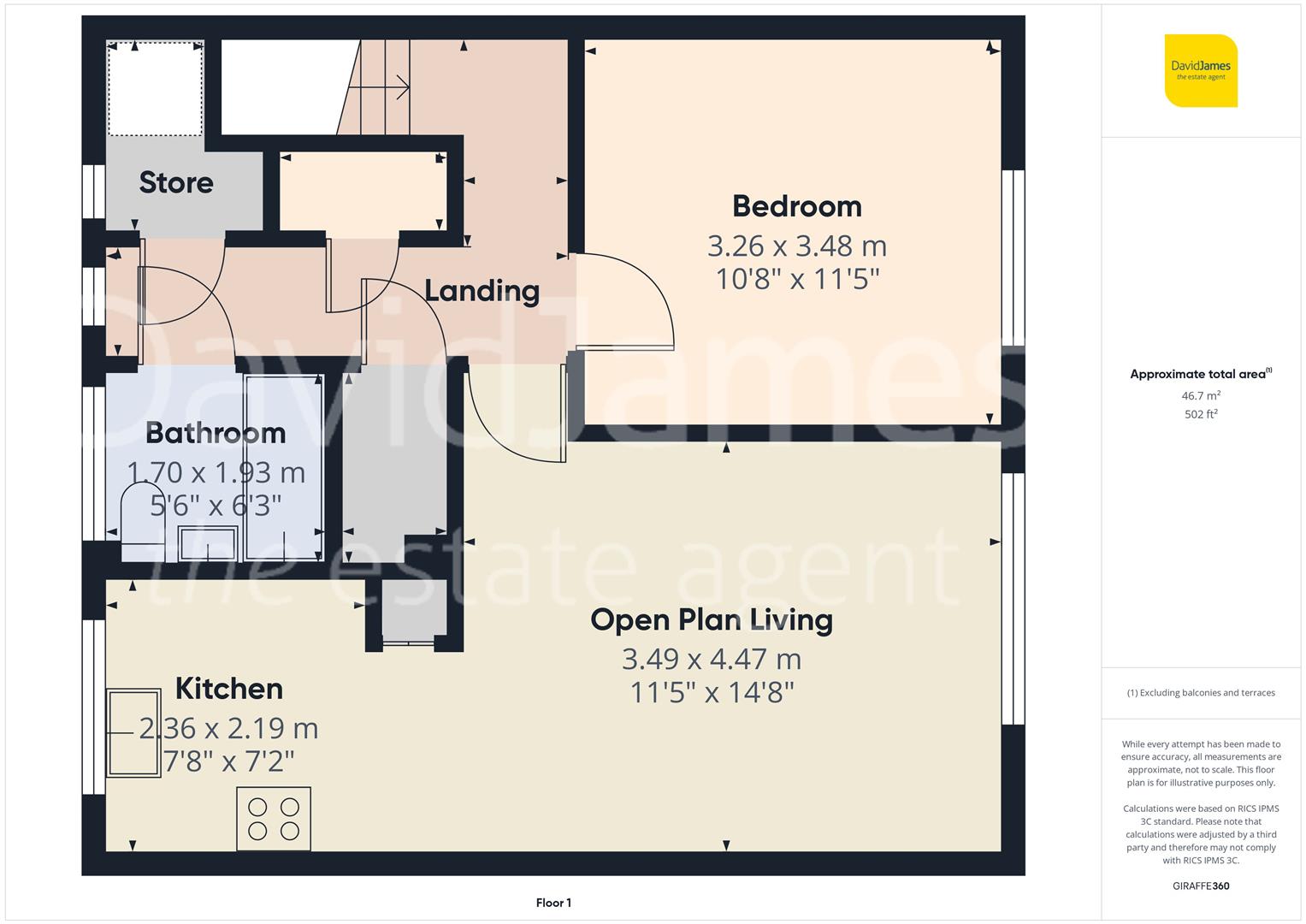 Floorplan for Bruce Close, The Meadows, Nottingham