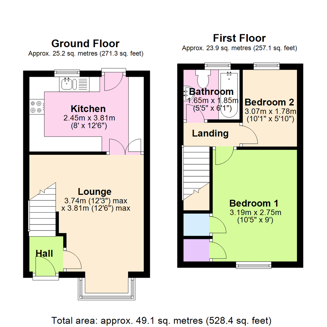 Floorplan for Fairmead Close, Nottingham