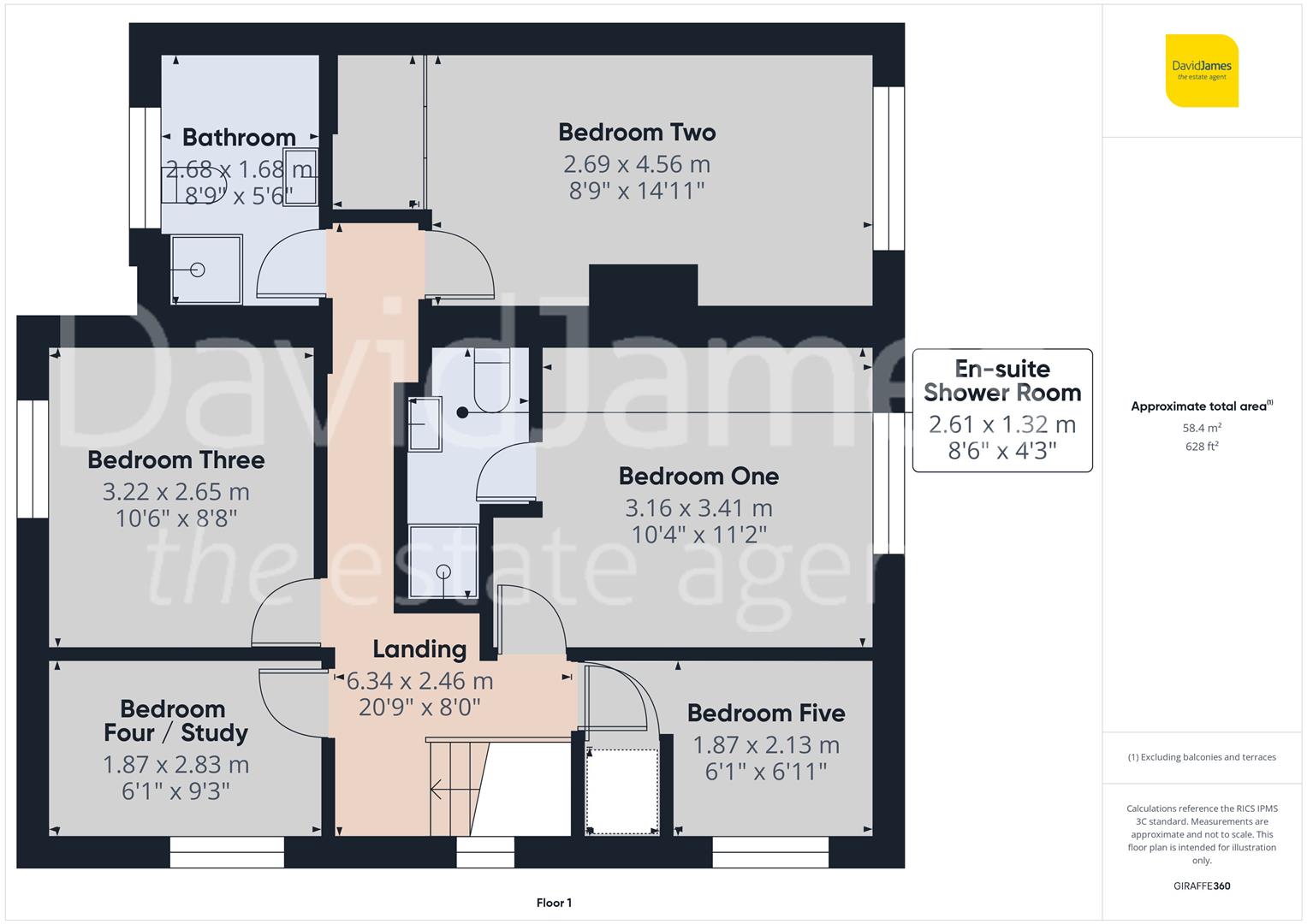 Floorplan for Cranberry Close, Compton Acres, West Bridgford, Nottingham