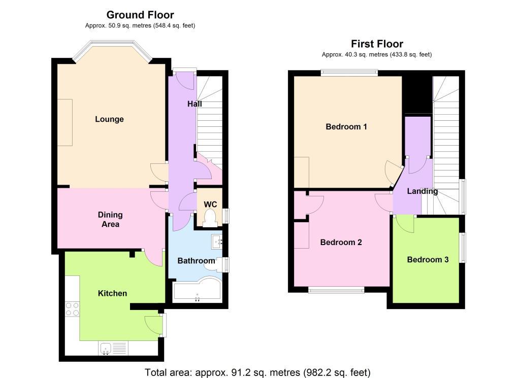 Floorplan for Flintham Drive, Sherwood, Nottingham