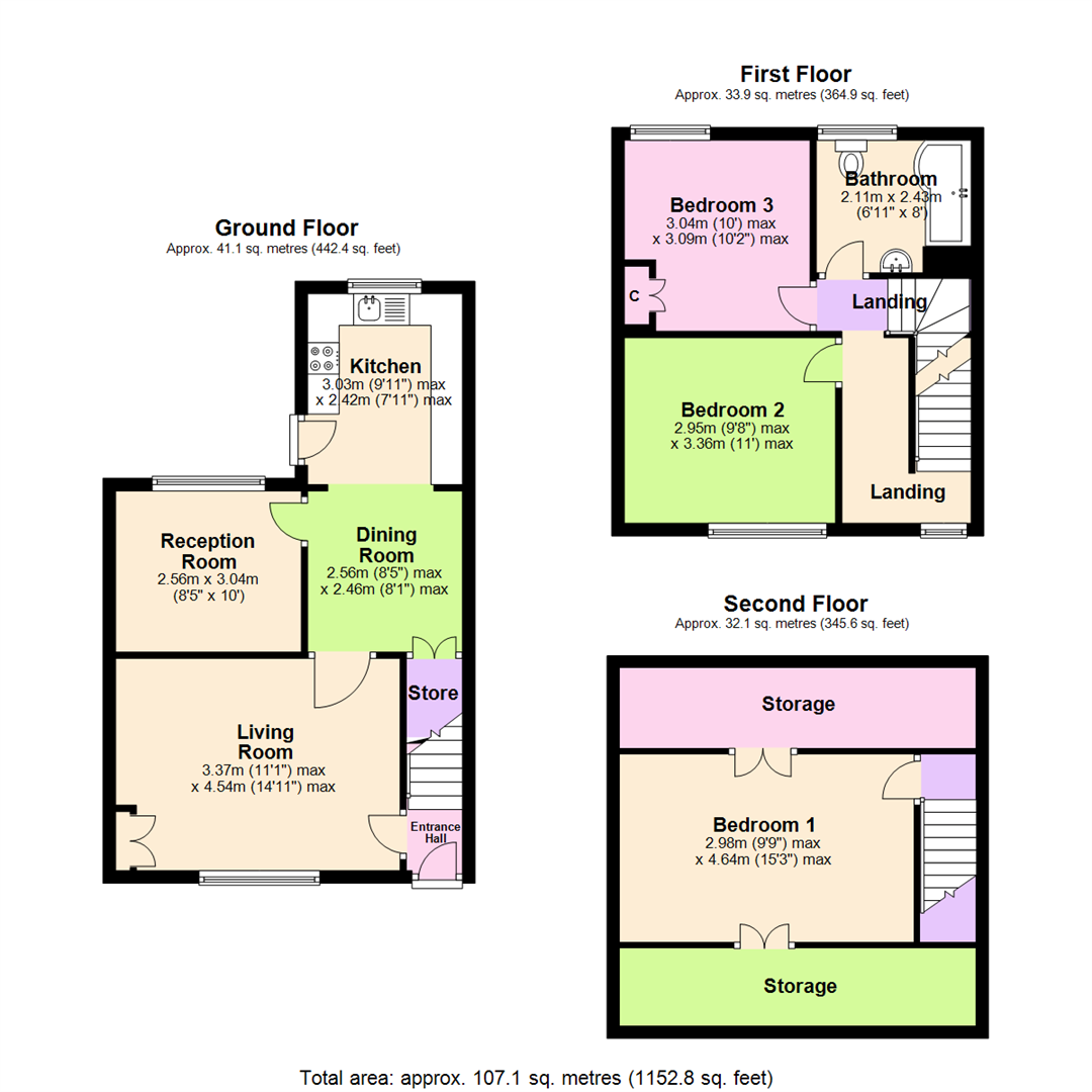 Floorplan for Morley Avenue, Mapperley, Nottingham