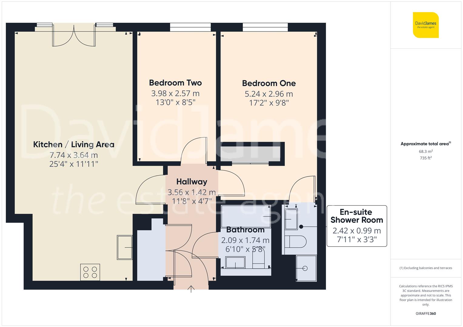 Floorplan for Number One Fletcher Gate, Adams Walk, Nottingham