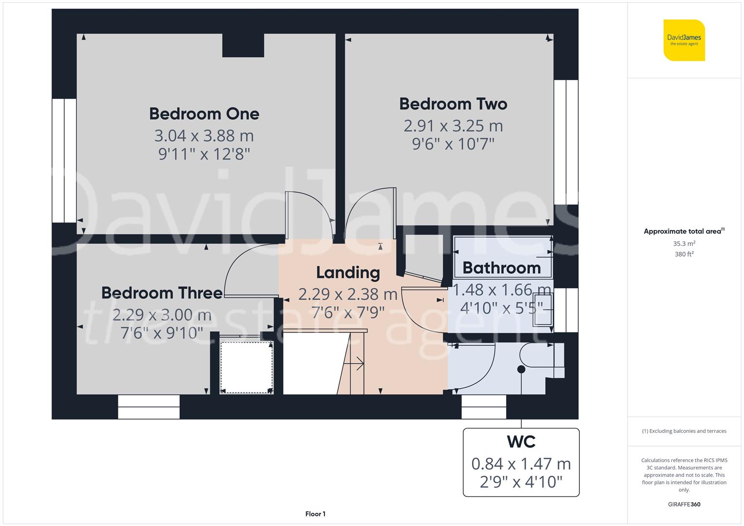 Floorplan for Whitton Close, Nottingham