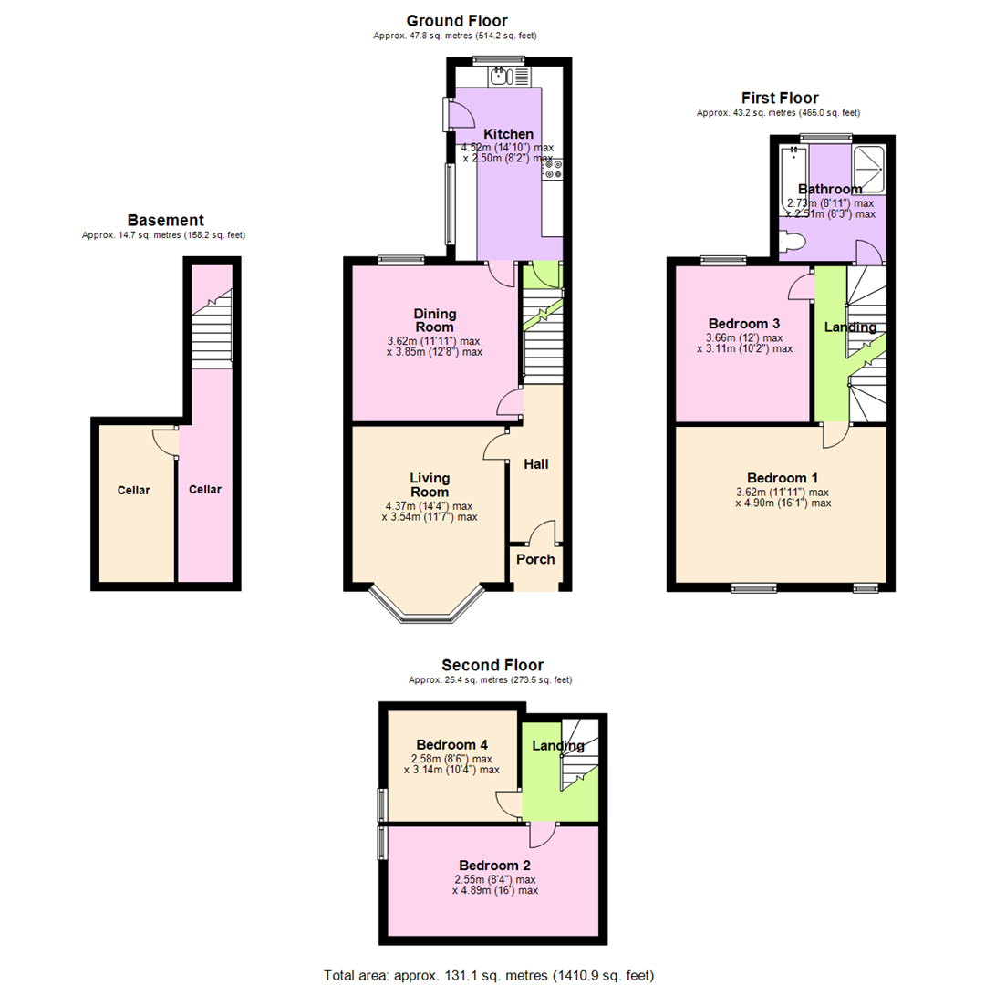 Floorplan for Victoria Road, Sherwood, Nottingham