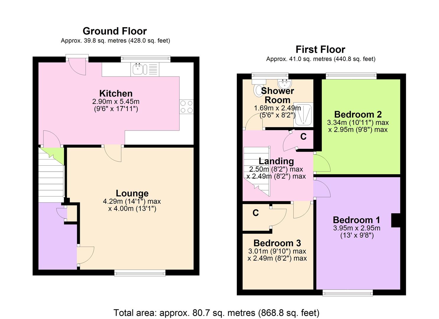 Floorplan for Stevenholme Crescent, Bestwood, Nottingham, NG5 5JW