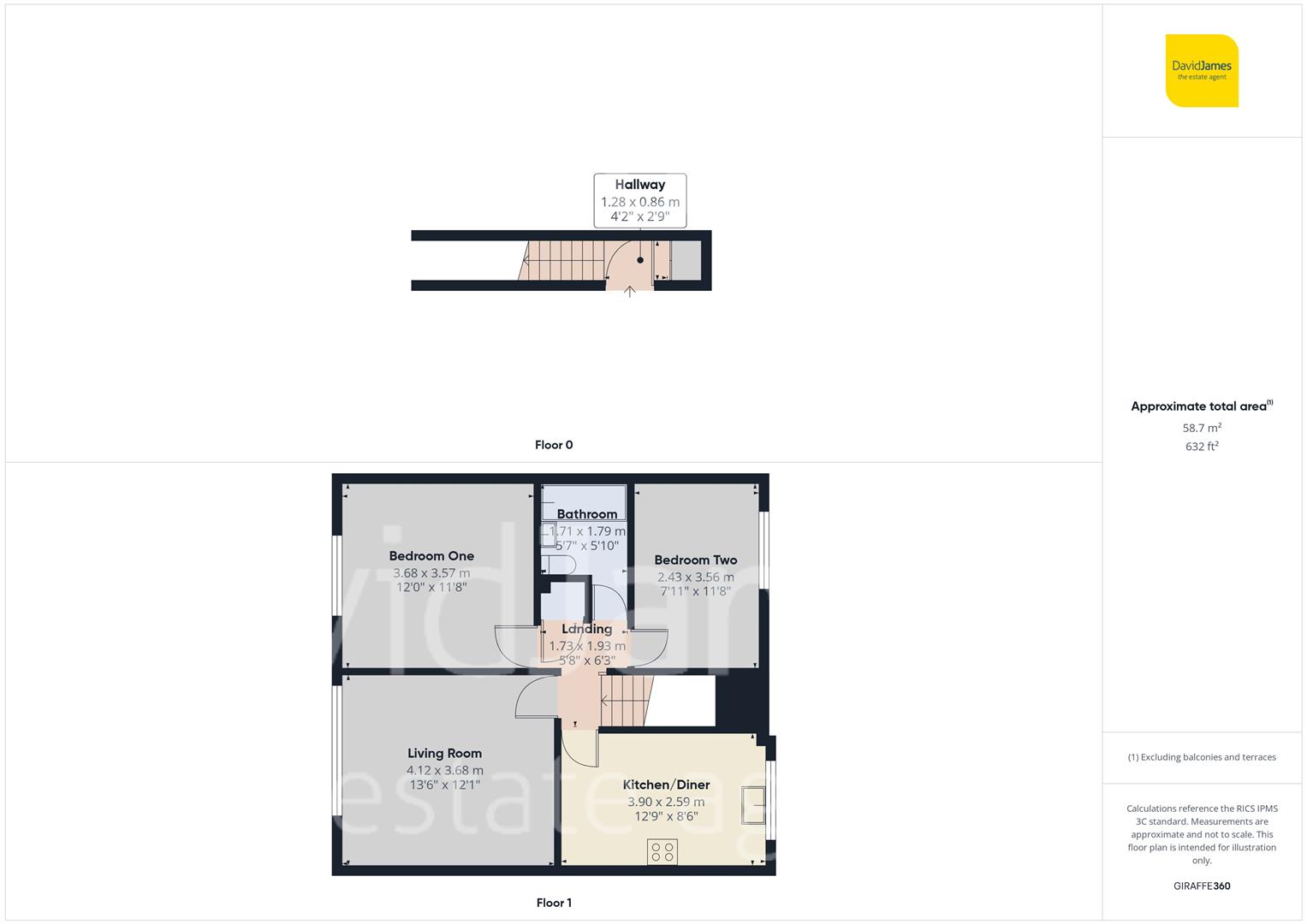 Floorplan for Raibank Gardens, Woodthorpe, Nottingham