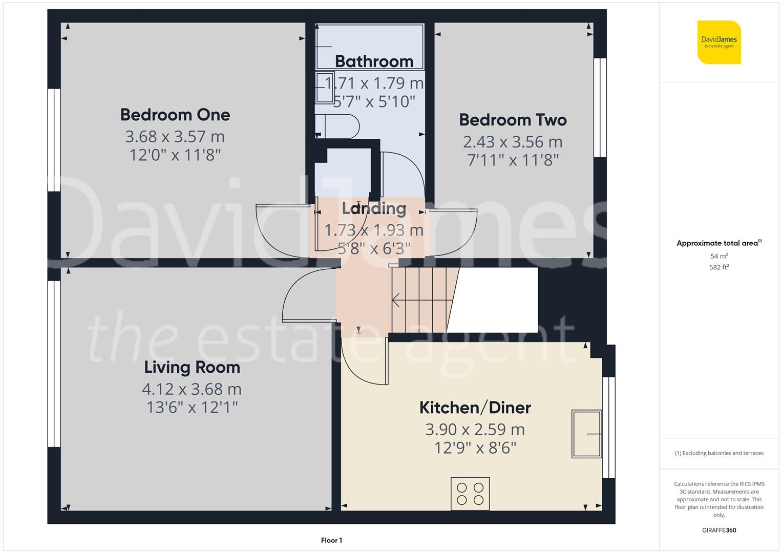 Floorplan for Raibank Gardens, Woodthorpe, Nottingham