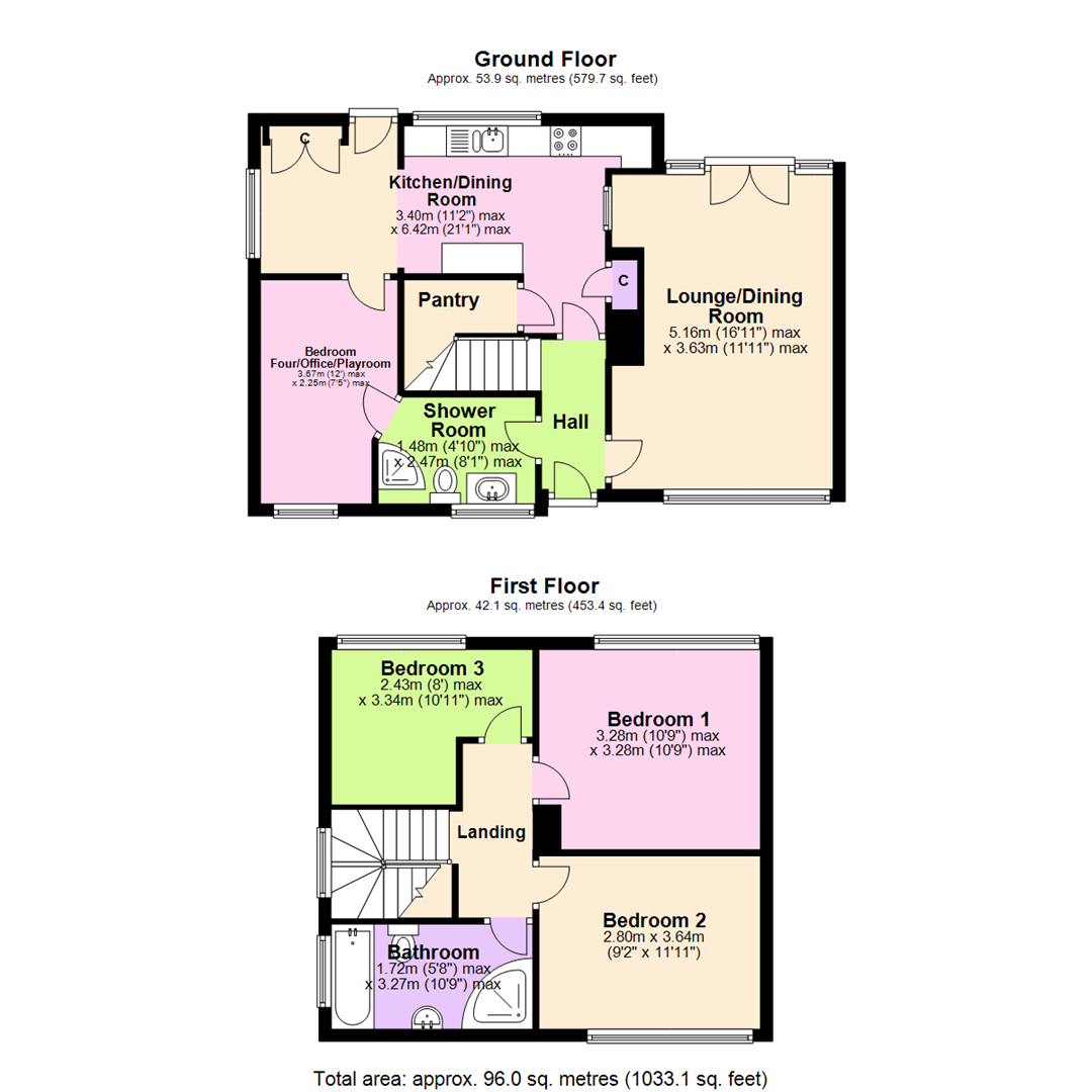 Floorplan for Glendale Gardens, Arnold, Nottingham