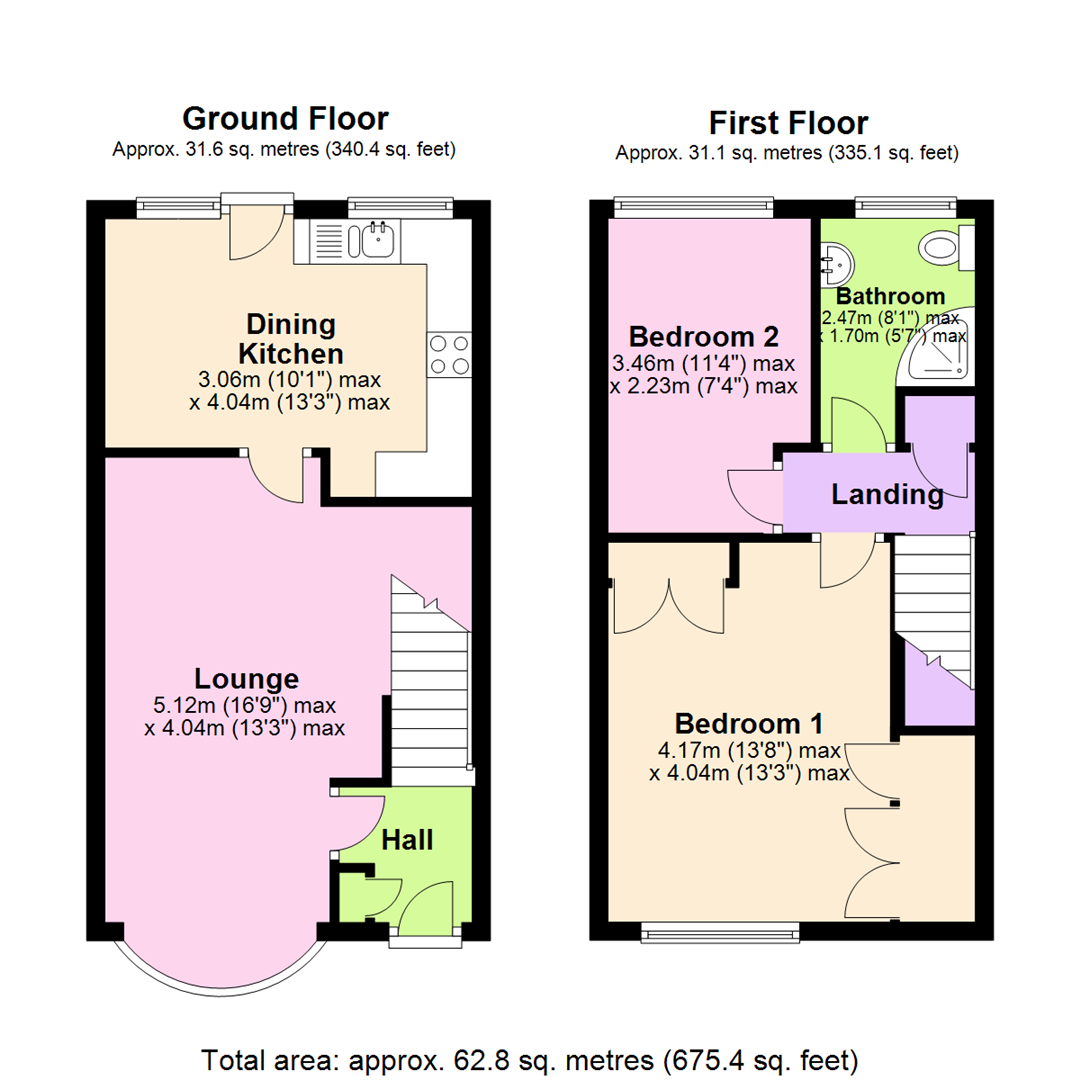 Floorplan for Winterton Close, Arnold, Nottingham