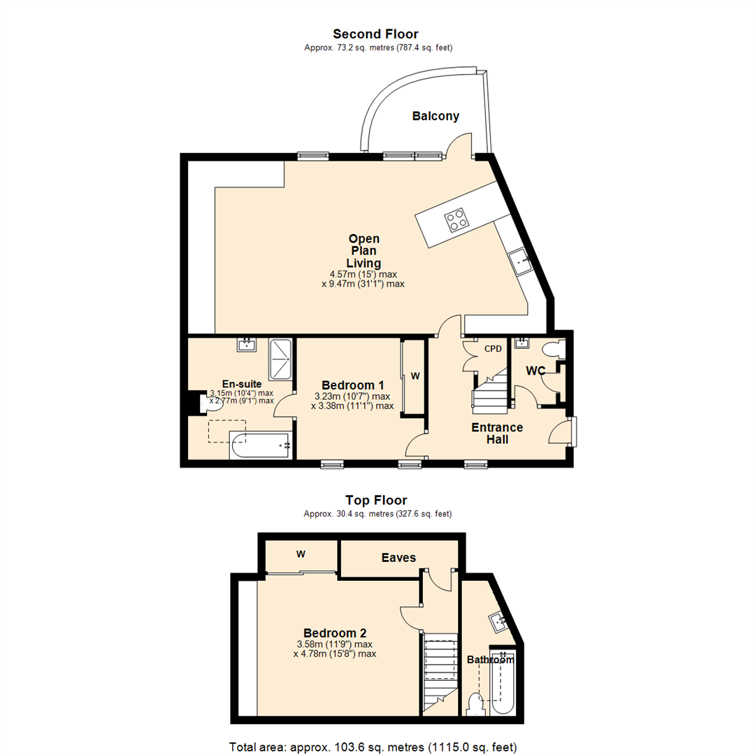 Floorplan for Park Edge, Barrack Lane, Park Border, Nottingham