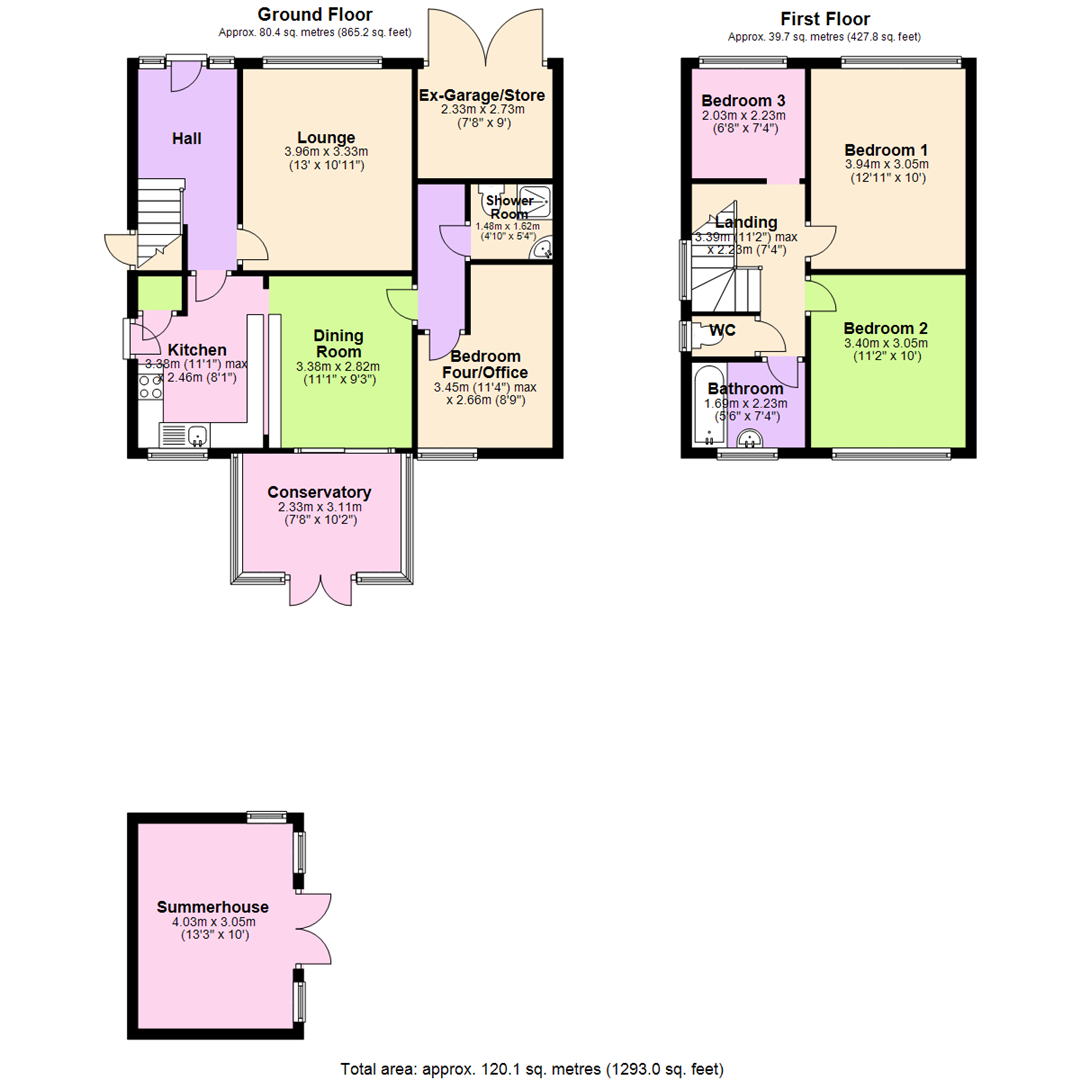 Floorplan for Whitby Crescent, Woodthorpe, Nottingham