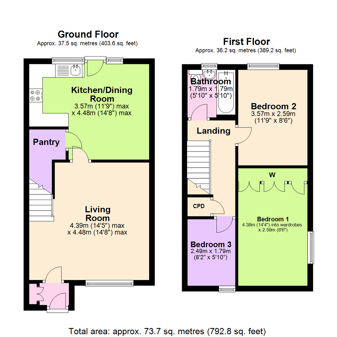 Floorplan for Heywood Close, Southwell, Nottinghamshire
