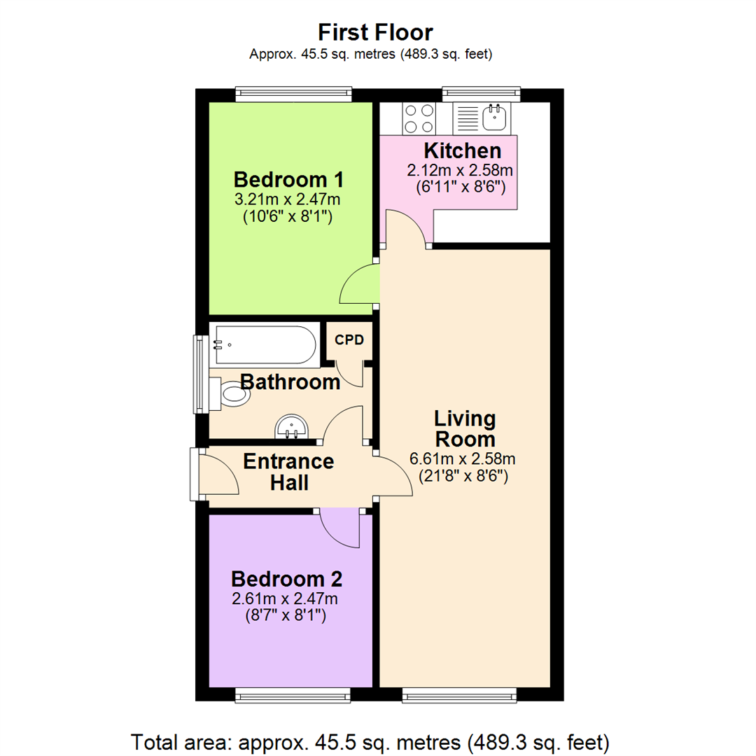 Floorplan for Beckett Court, Gedling, Nottingham