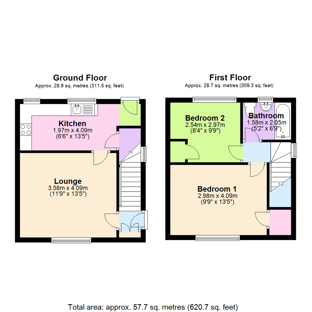 Floorplan for Longford Crescent, Bulwell, Nottingham