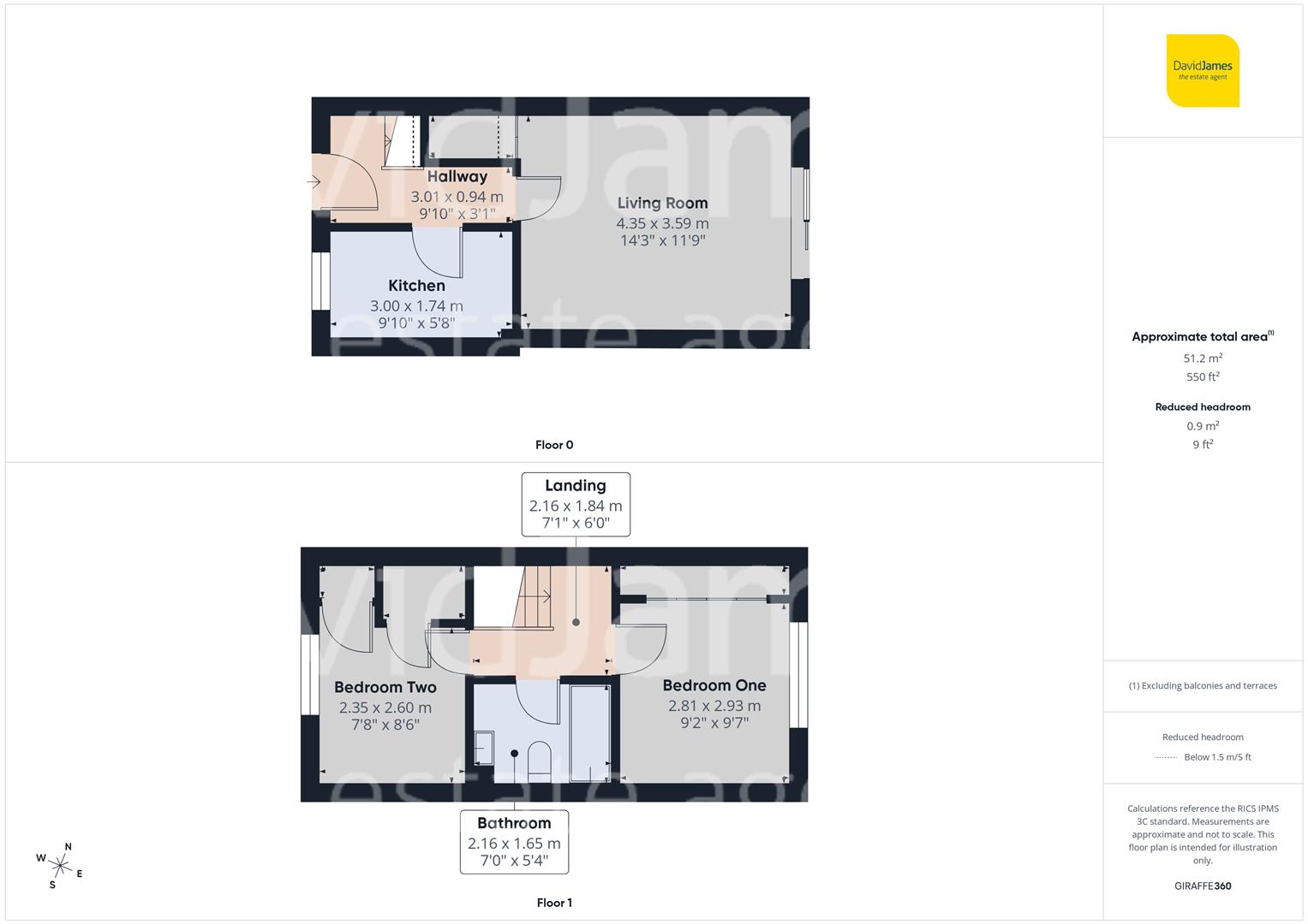 Floorplan for Hotspur Drive, Colwick, Nottingham