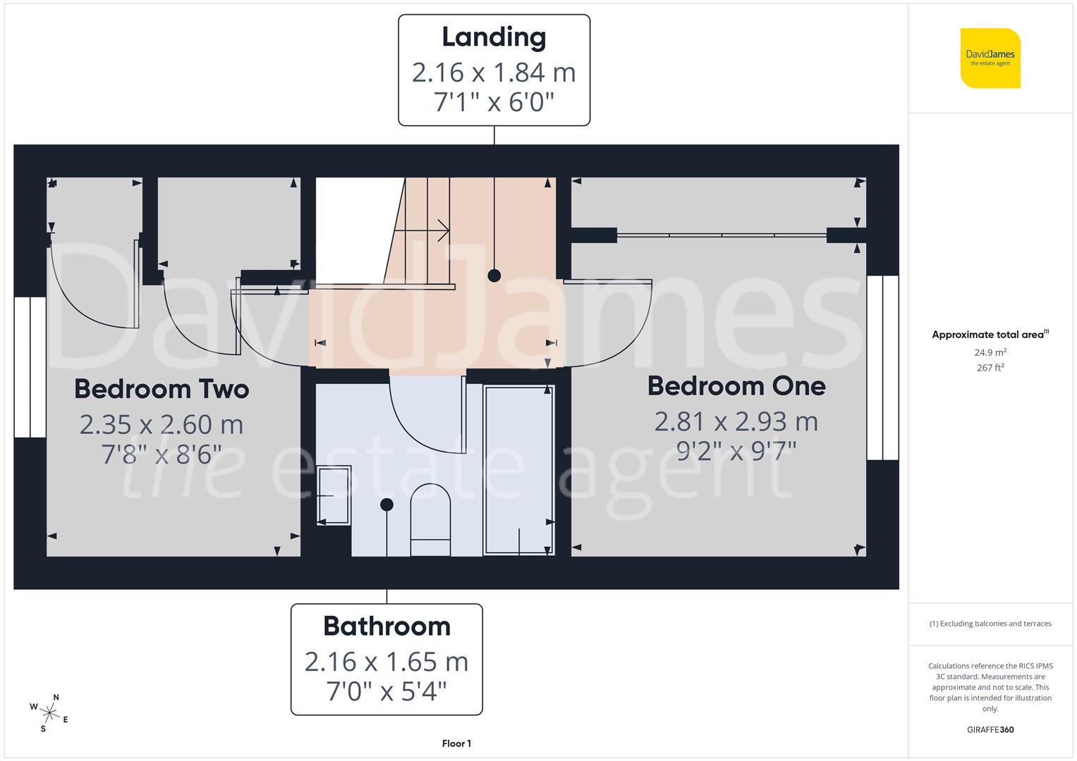 Floorplan for Hotspur Drive, Colwick, Nottingham