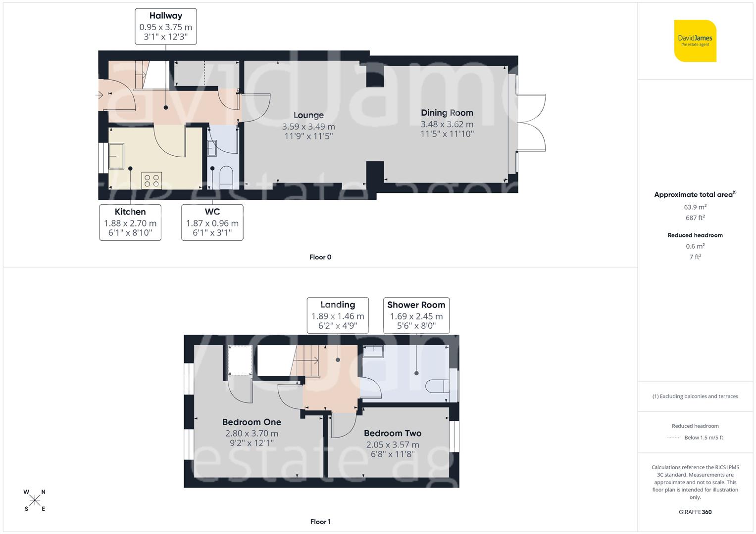 Floorplan for Eccles Way, Nottingham