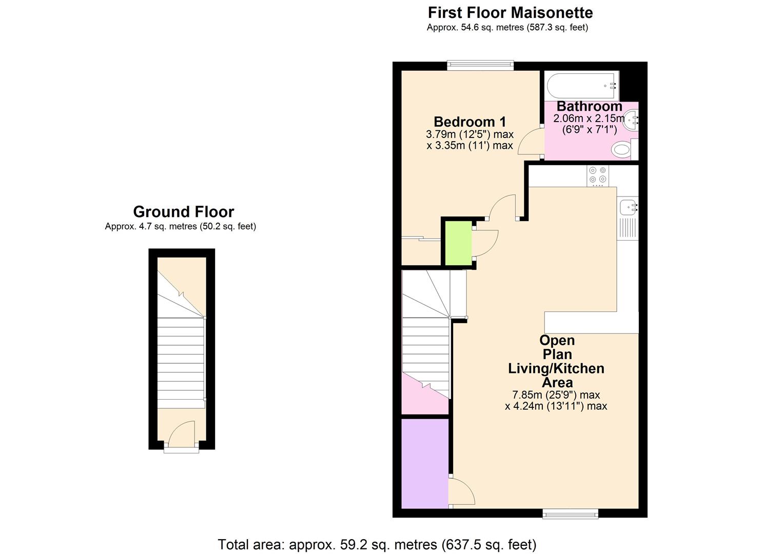 Floorplan for Colbrook Place, Midland Road, Netherfield, Nottingham