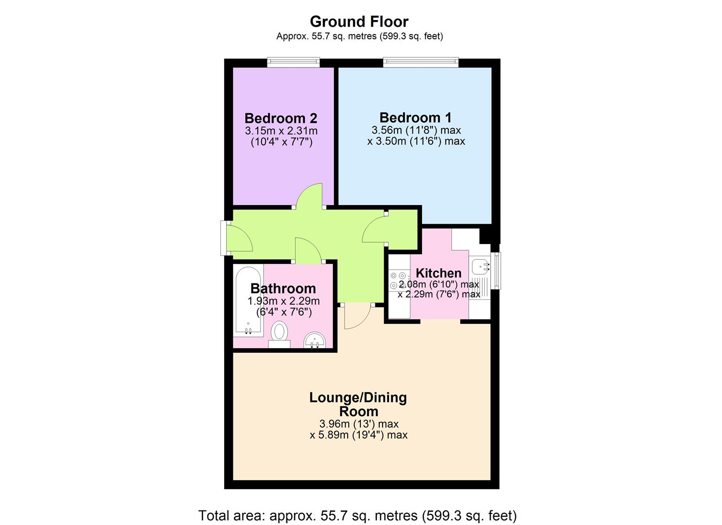 Floorplan for Kelham Drive, Sherwood, Nottingham