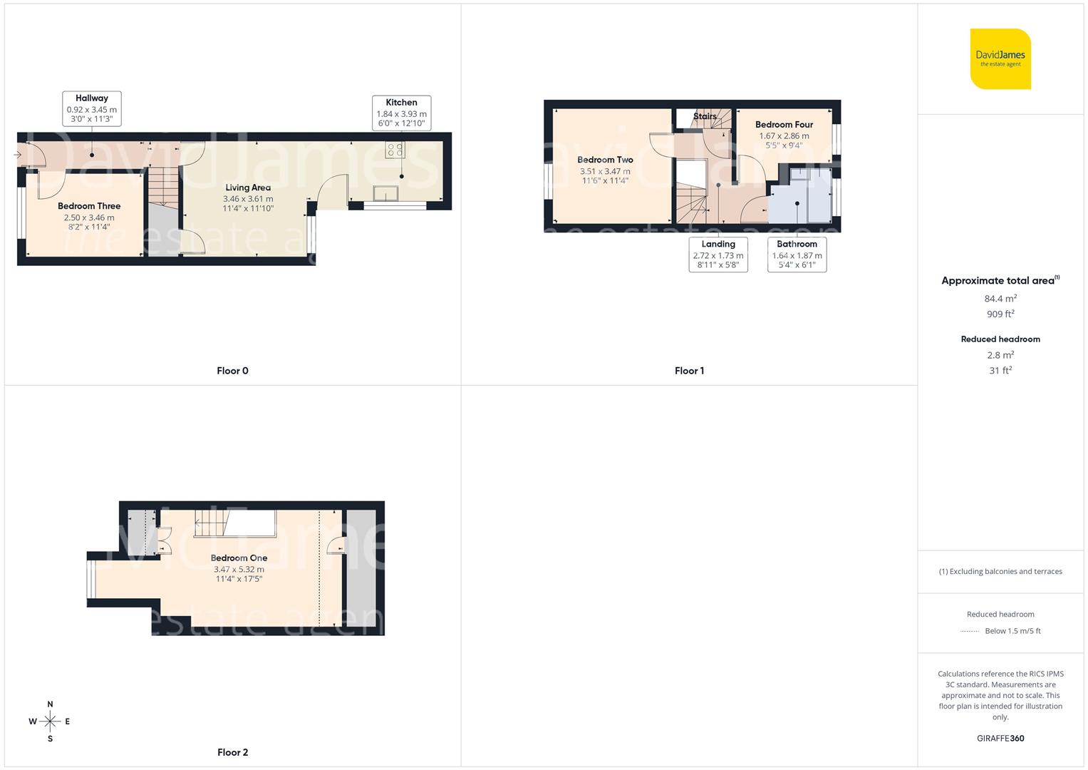 Floorplan for Exeter Road, Nottingham