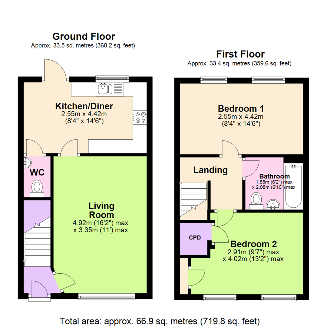 Floorplan for Blake Close, Nottingham