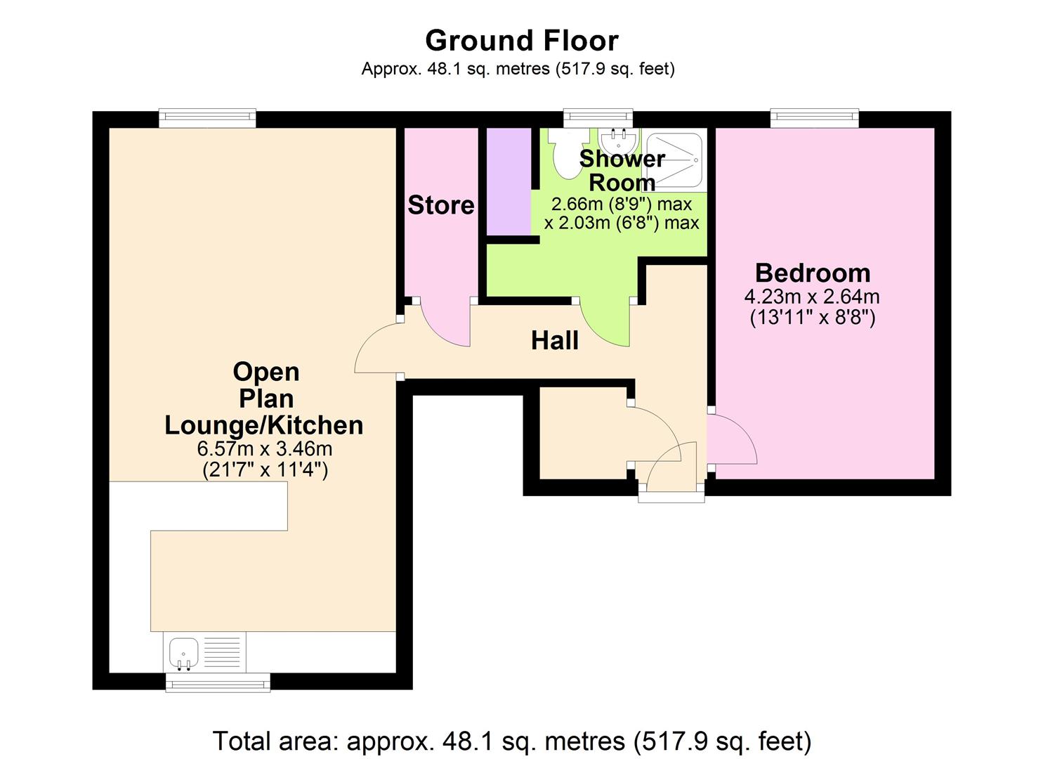 Floorplan for Gilbert Gardens, Nottingham