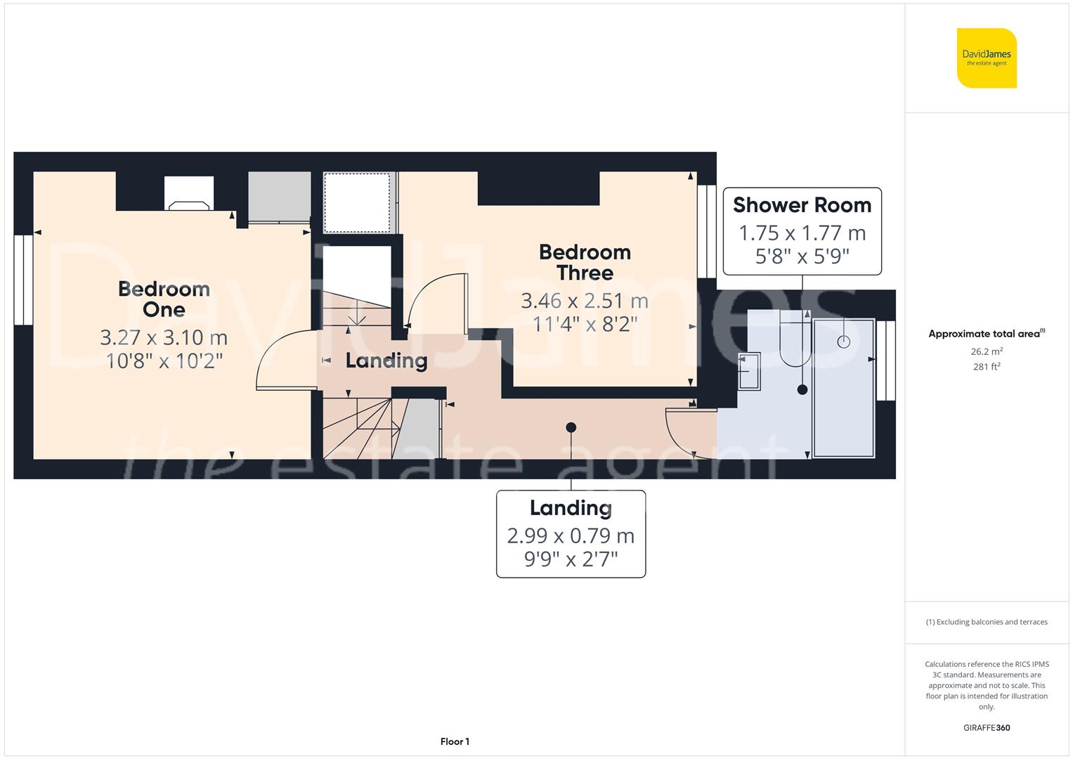 Floorplan for Harcourt Terrace, Nottingham