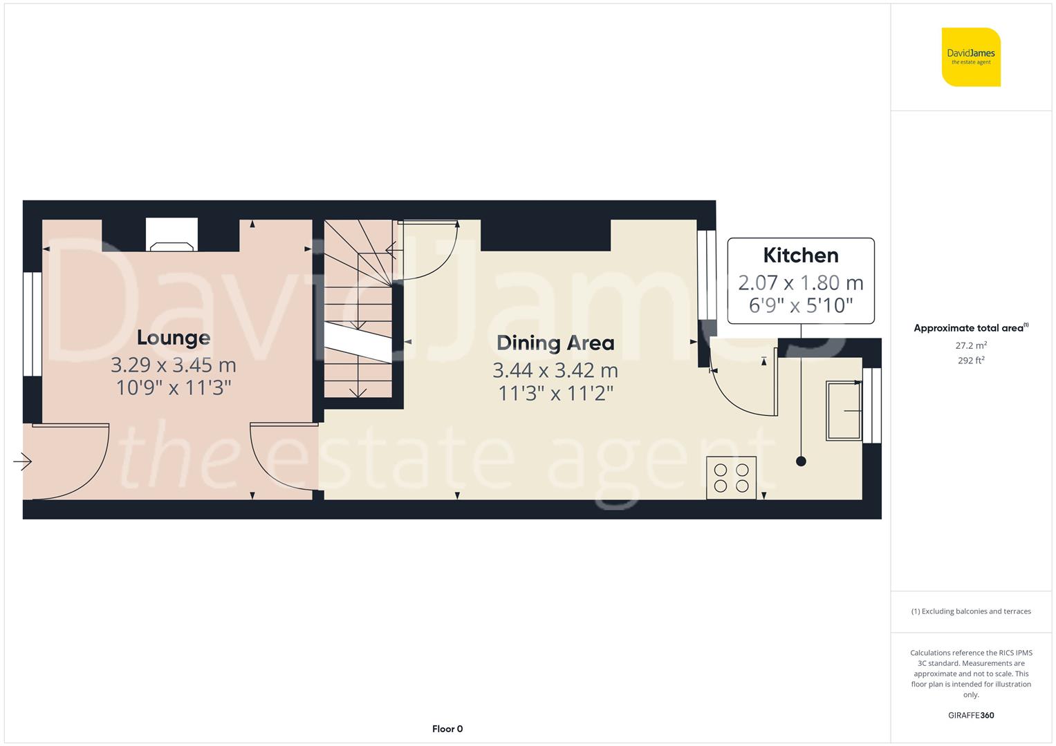 Floorplan for Harcourt Terrace, Nottingham