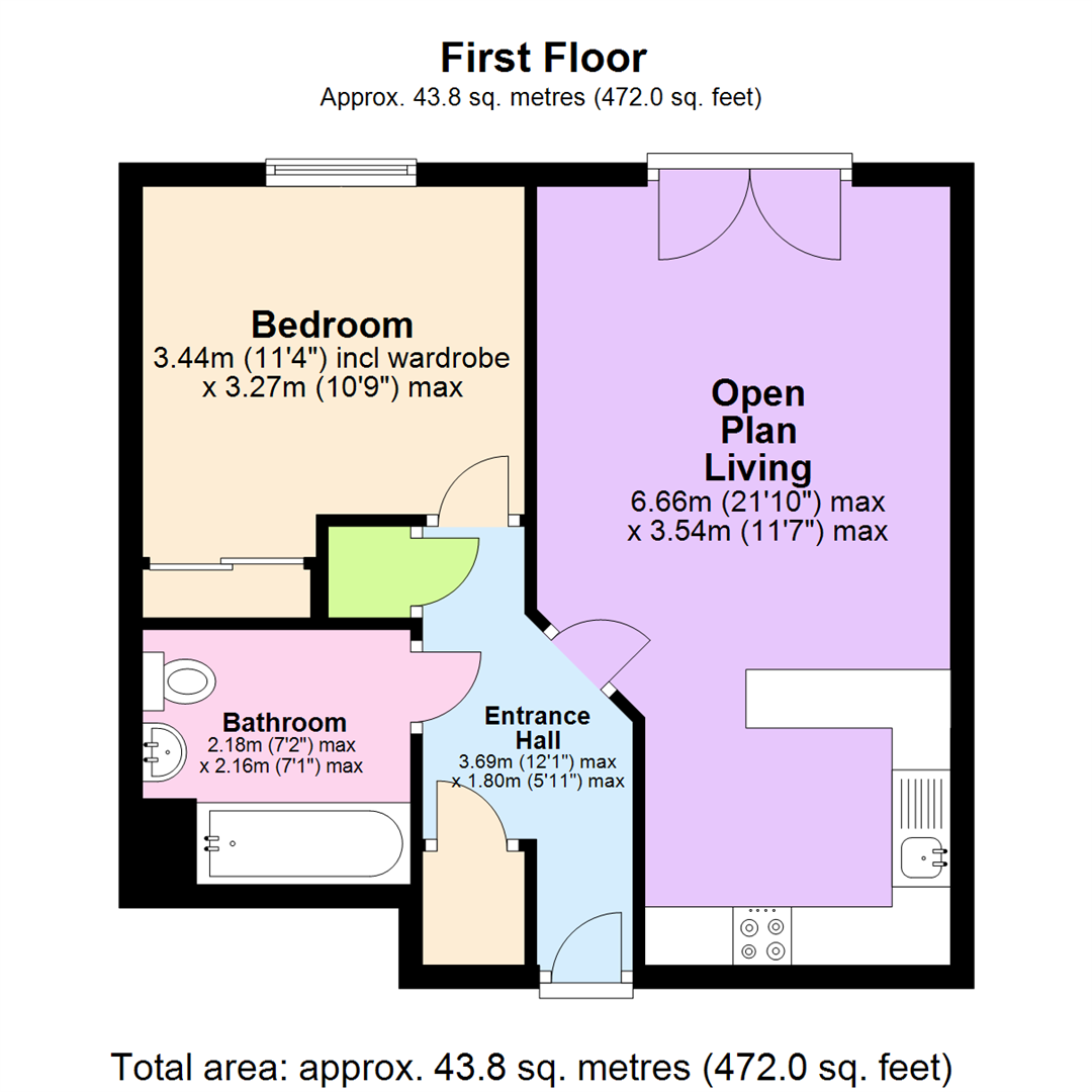 Floorplan for Colbrook Place, Midland Road, Carlton, Nottingham