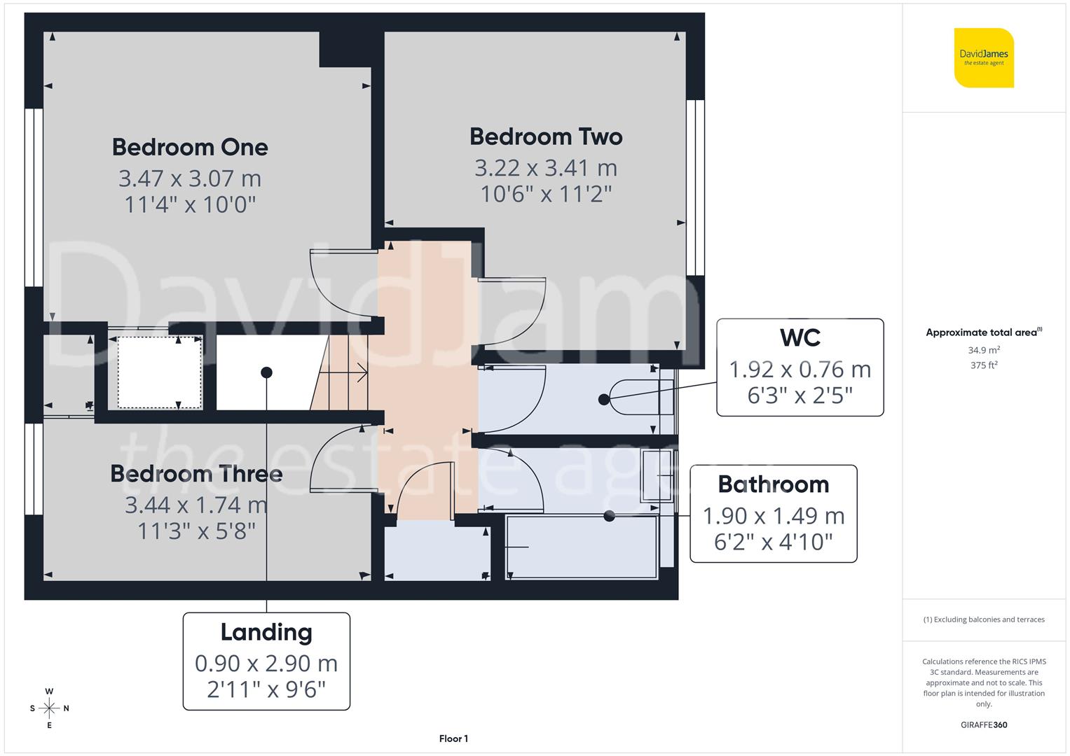 Floorplan for Grierson Avenue, Nottingham