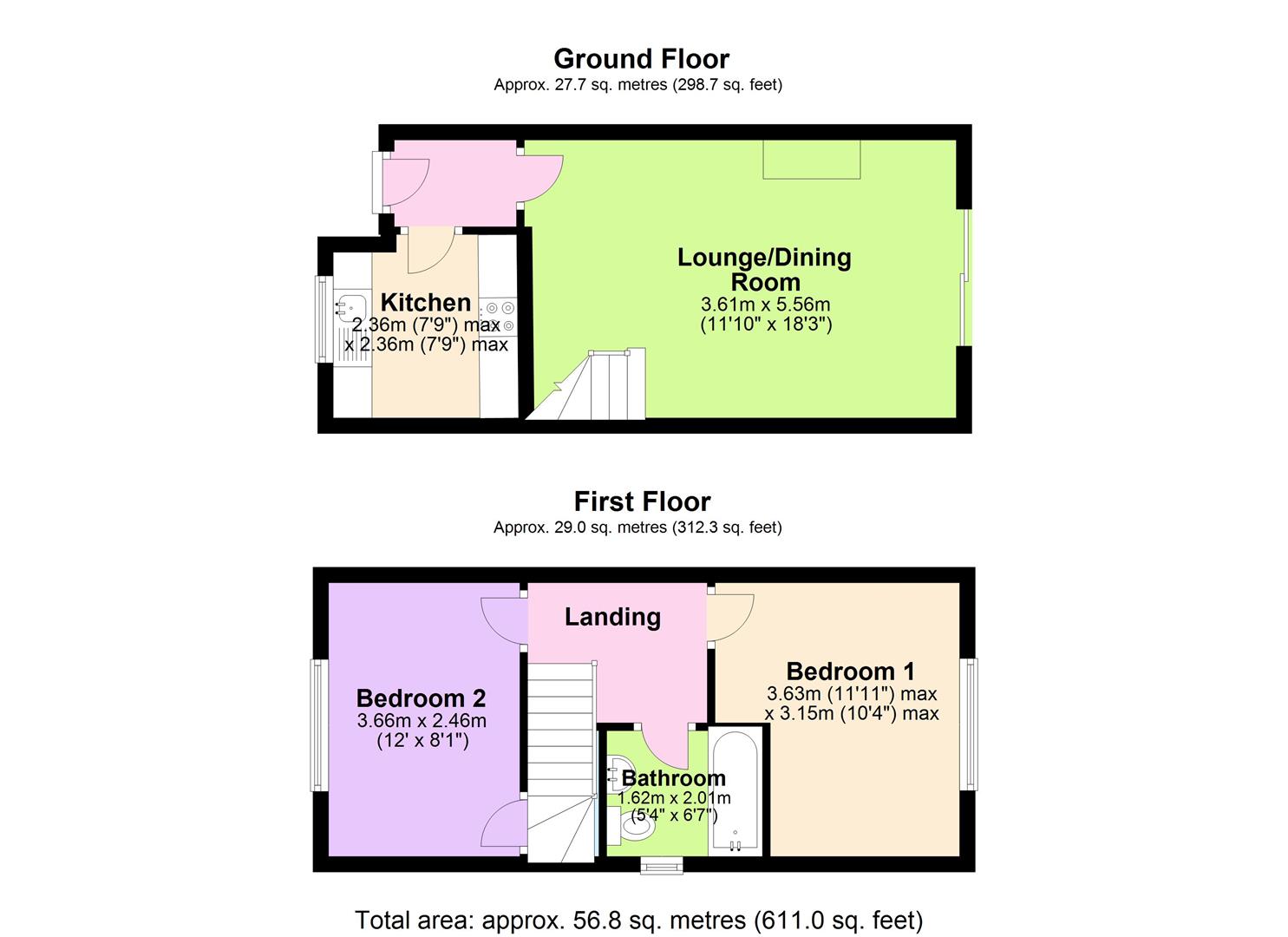 Floorplan for Coppice Gate, Arnold, Nottingham