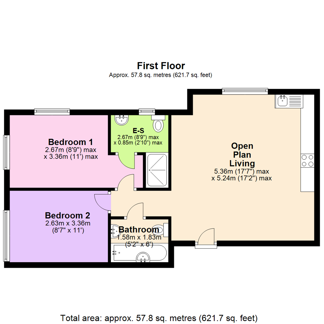 Floorplan for Pines Court, Mansfield Road, Woodthorpe