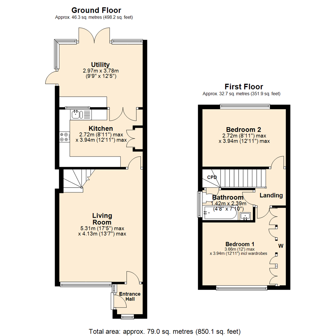 Floorplan for Wheatley Drive, Carlton, Nottingham