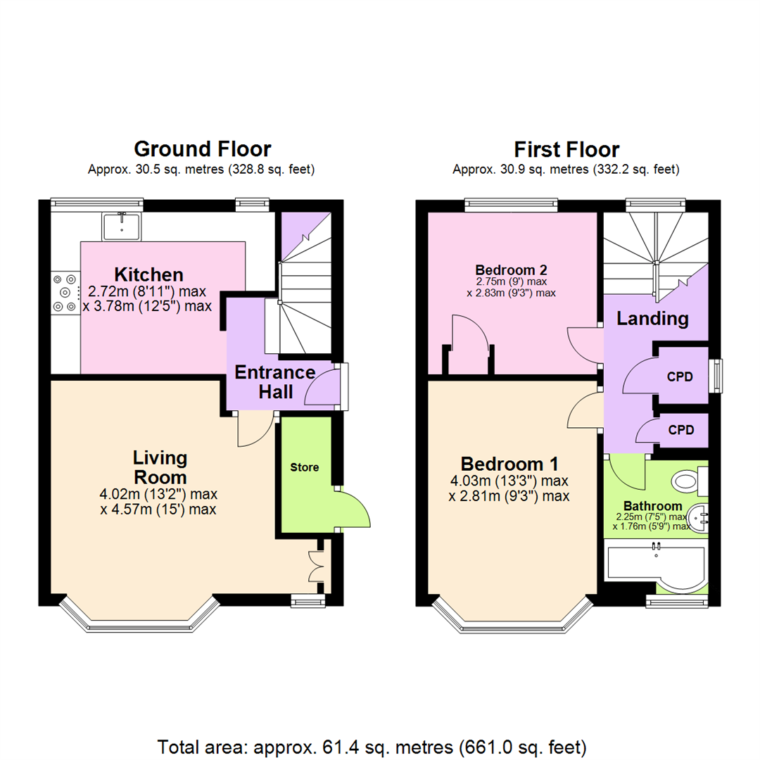 Floorplan for Hadbury Road, Sherwood, Nottingham