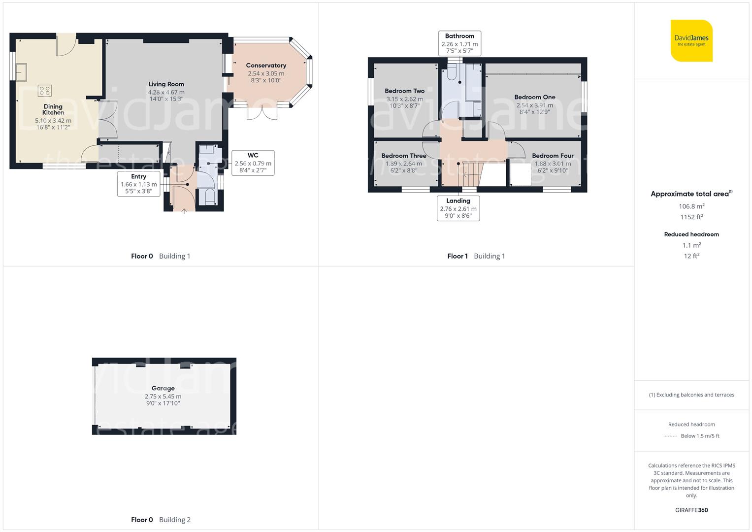 Floorplan for Kew Close, Compton Acres, West Bridgford, Nottingham