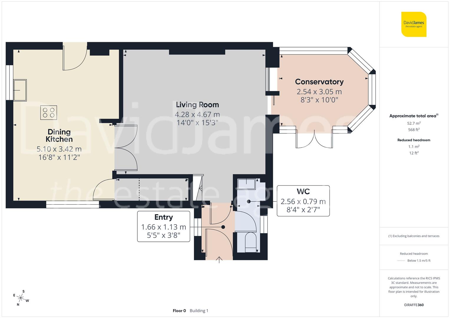 Floorplan for Kew Close, Compton Acres, West Bridgford, Nottingham