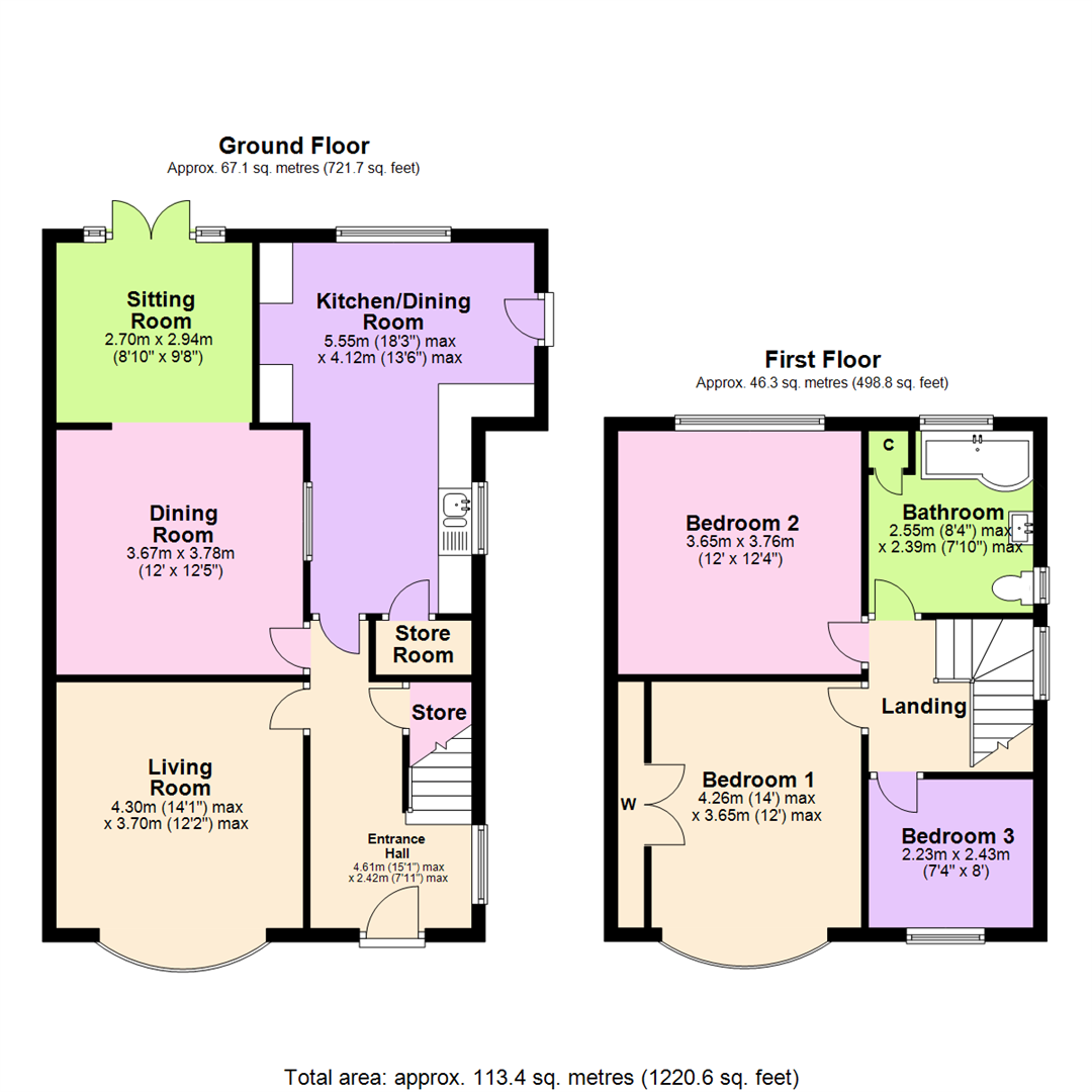 Floorplan for Greys Road, Woodthorpe, Nottingham