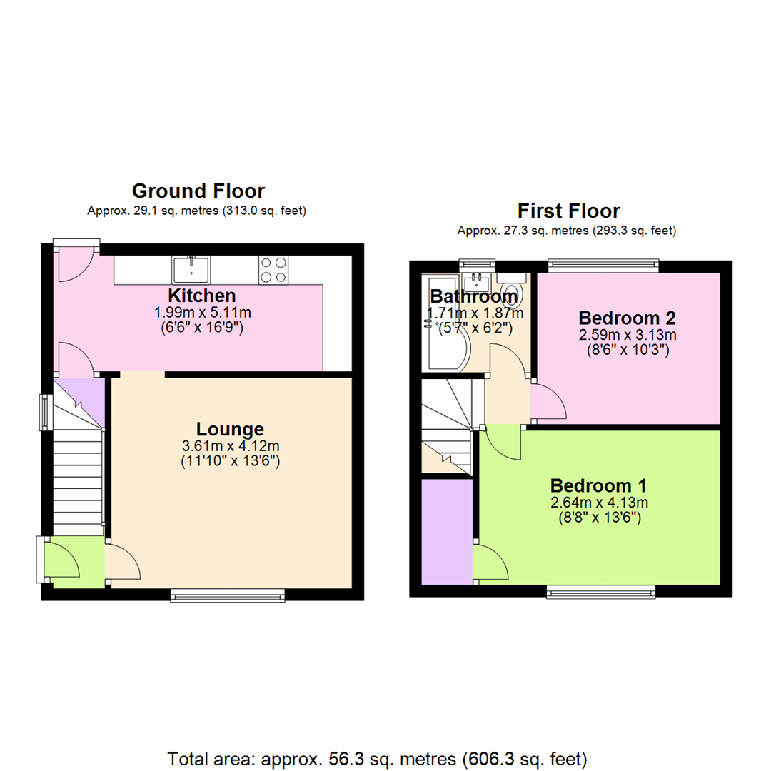Floorplan for Kilby Avenue, Bakersfield, Nottingham