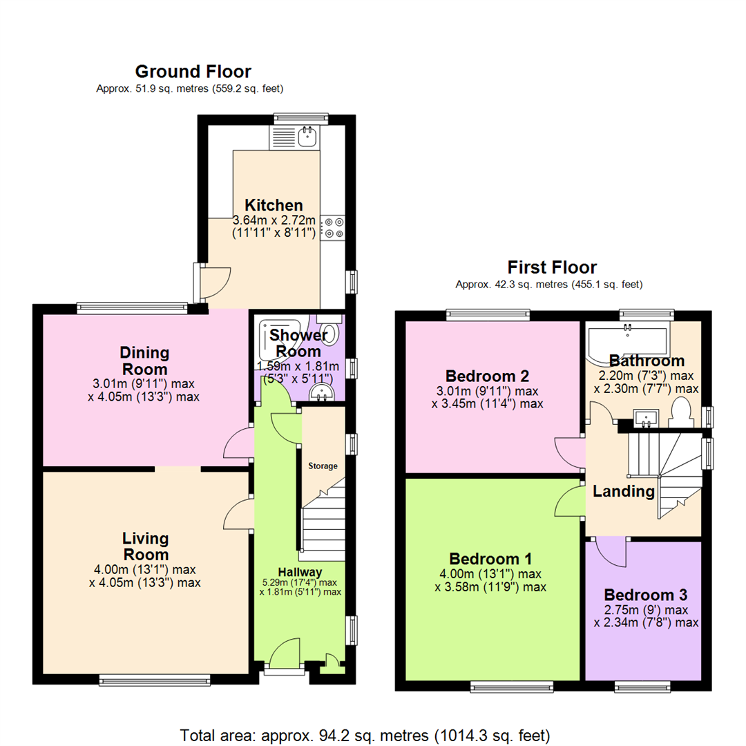 Floorplan for Ashdale Road, Arnold, Nottingham