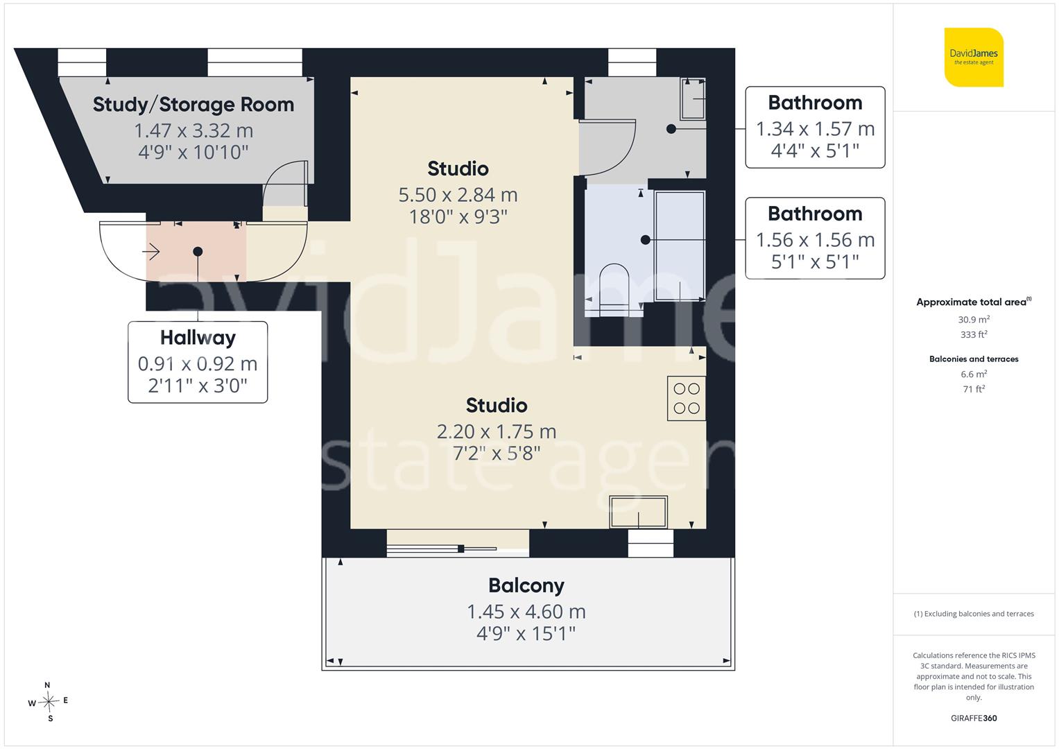 Floorplan for Castle Gardens, Nottingham