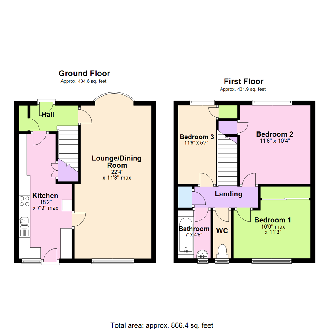 Floorplan for Chippenham Road, Bestwood Park, Nottingham