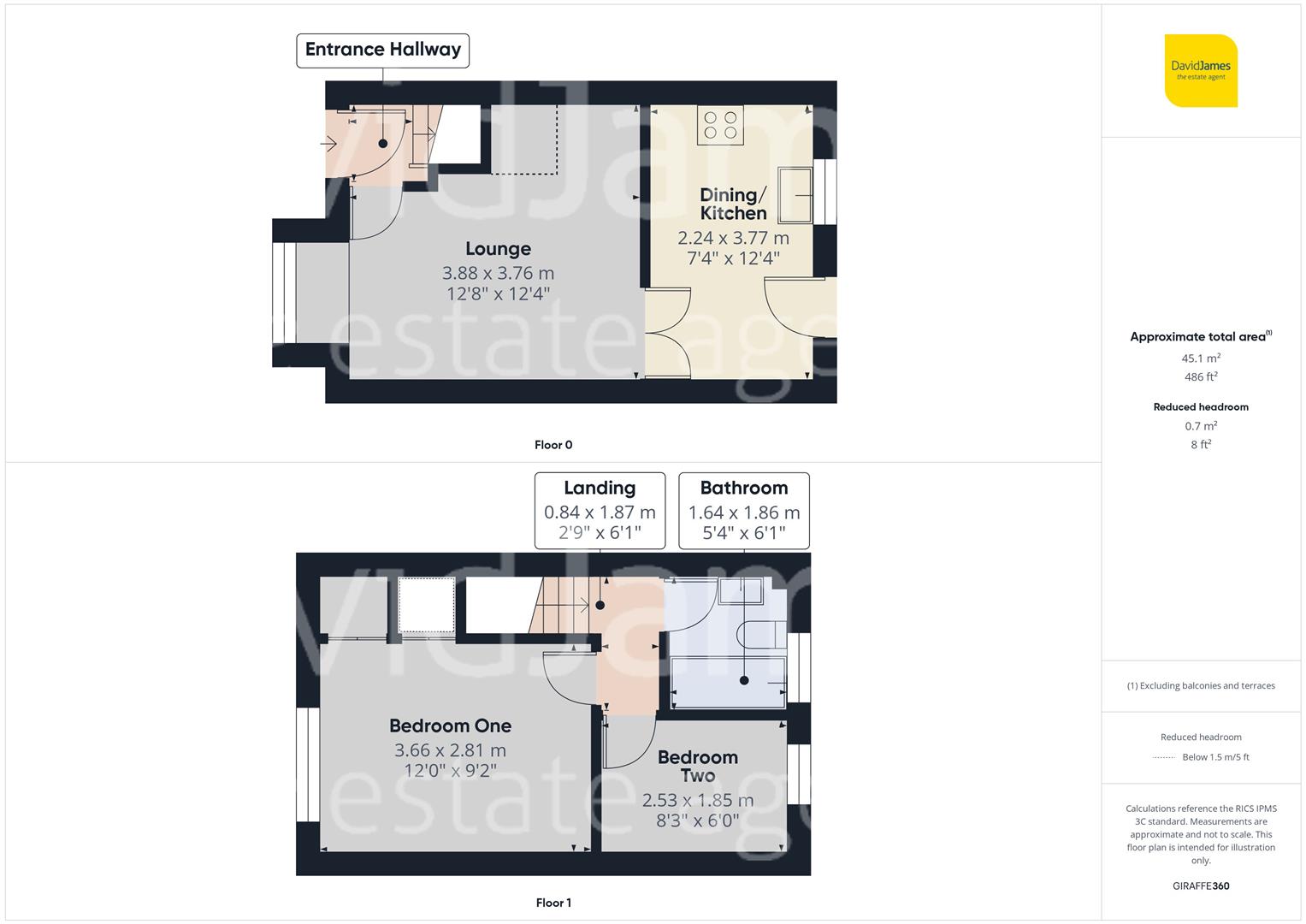 Floorplan for Fairmead Close, Nottingham