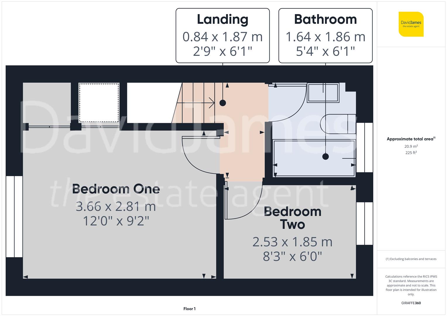 Floorplan for Fairmead Close, Nottingham